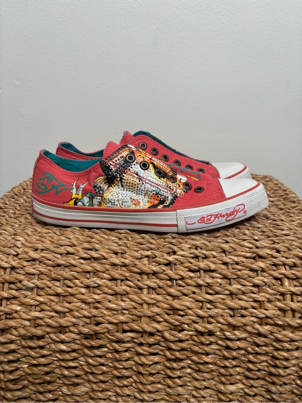 Y2K Ed Hardy Sneakers Women’s Sz 9.